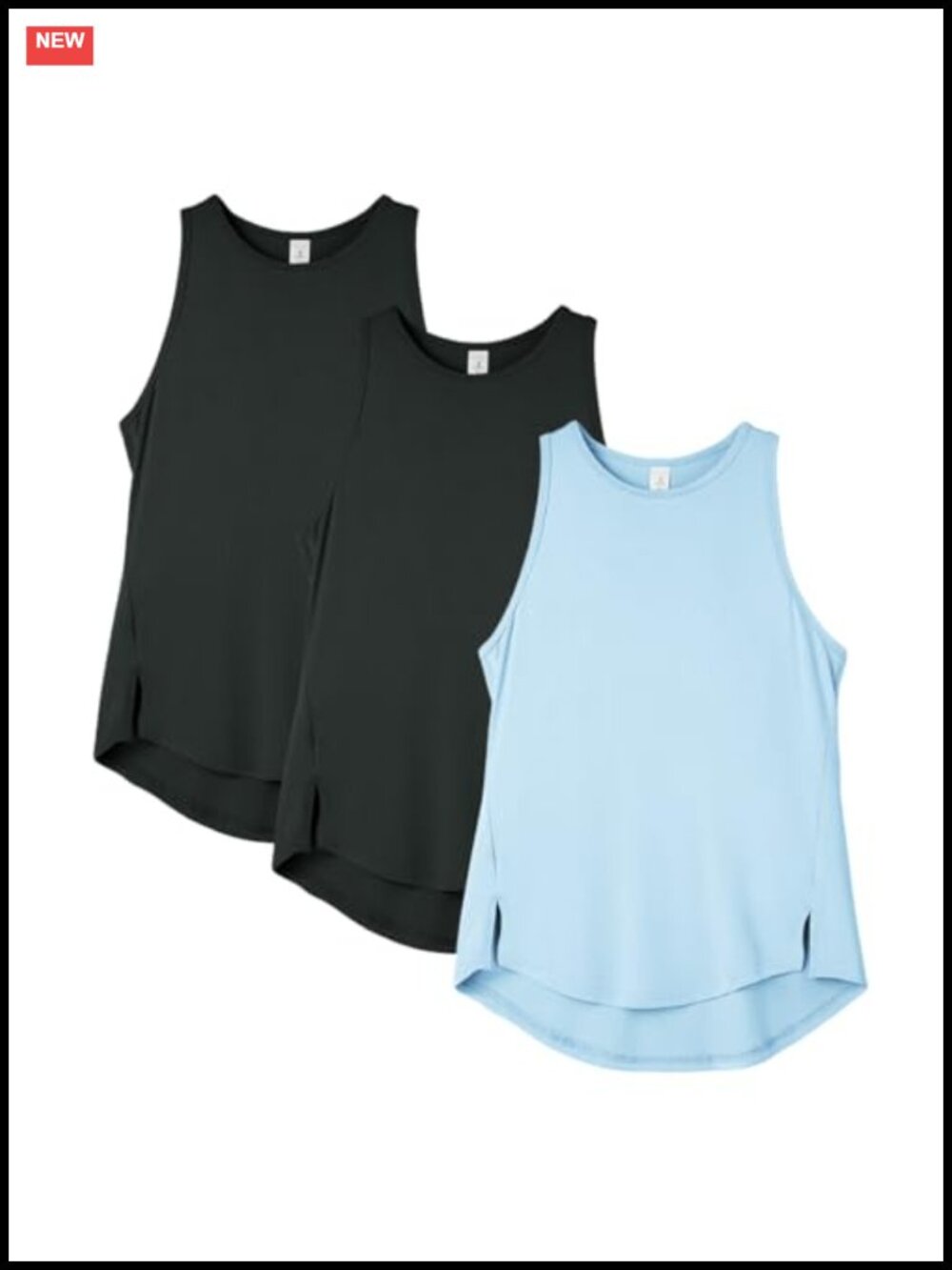 Women's Racerback High Neck Athletic Tank Tops for Workout Yoga Running Pack of